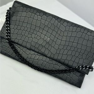 Rebecca Minkoff Lou Croc-Embossed Leather Shoulder Bag